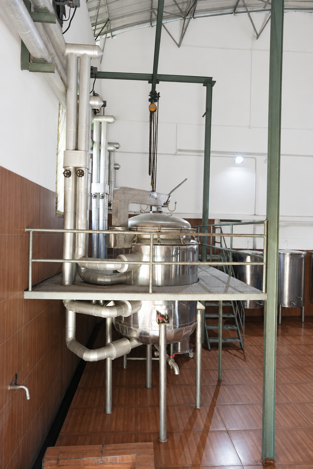 Processing equipment at Sanadana Herbals