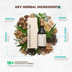 Sanadana Herbals Arshopilecare Ayurvedic product with 15+ traditional herbal ingredients including Haritaki, Triphala, Ginger, Black Pepper and Chandana.