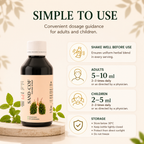 Bottle of Sand-cof with usage instructions on a light background