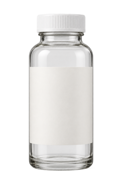 Illustrative unbranded bottle
